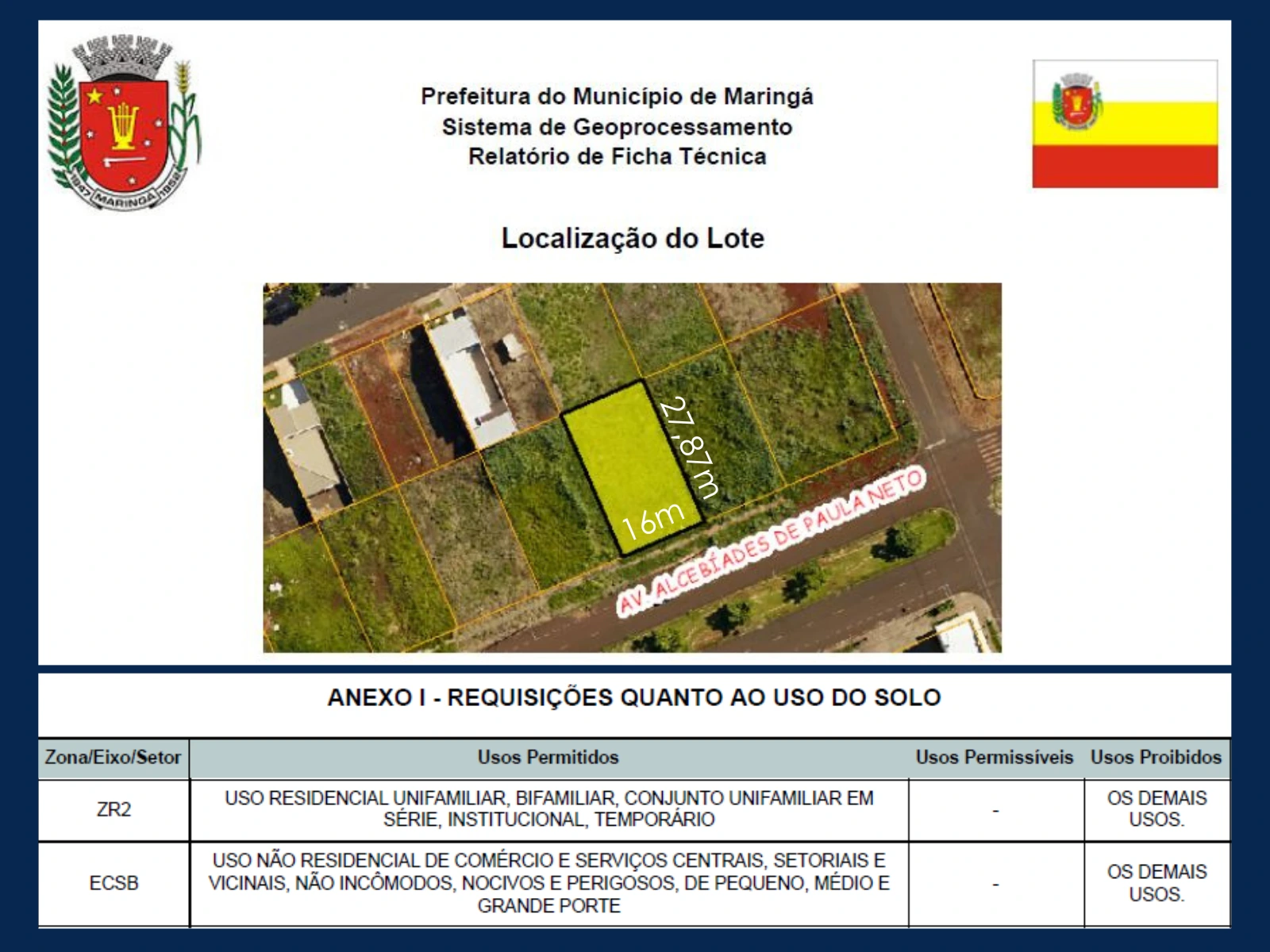 Terreno Comercial à Venda | Jardim Oriental | 445m² | Plano | Maringá-PR
